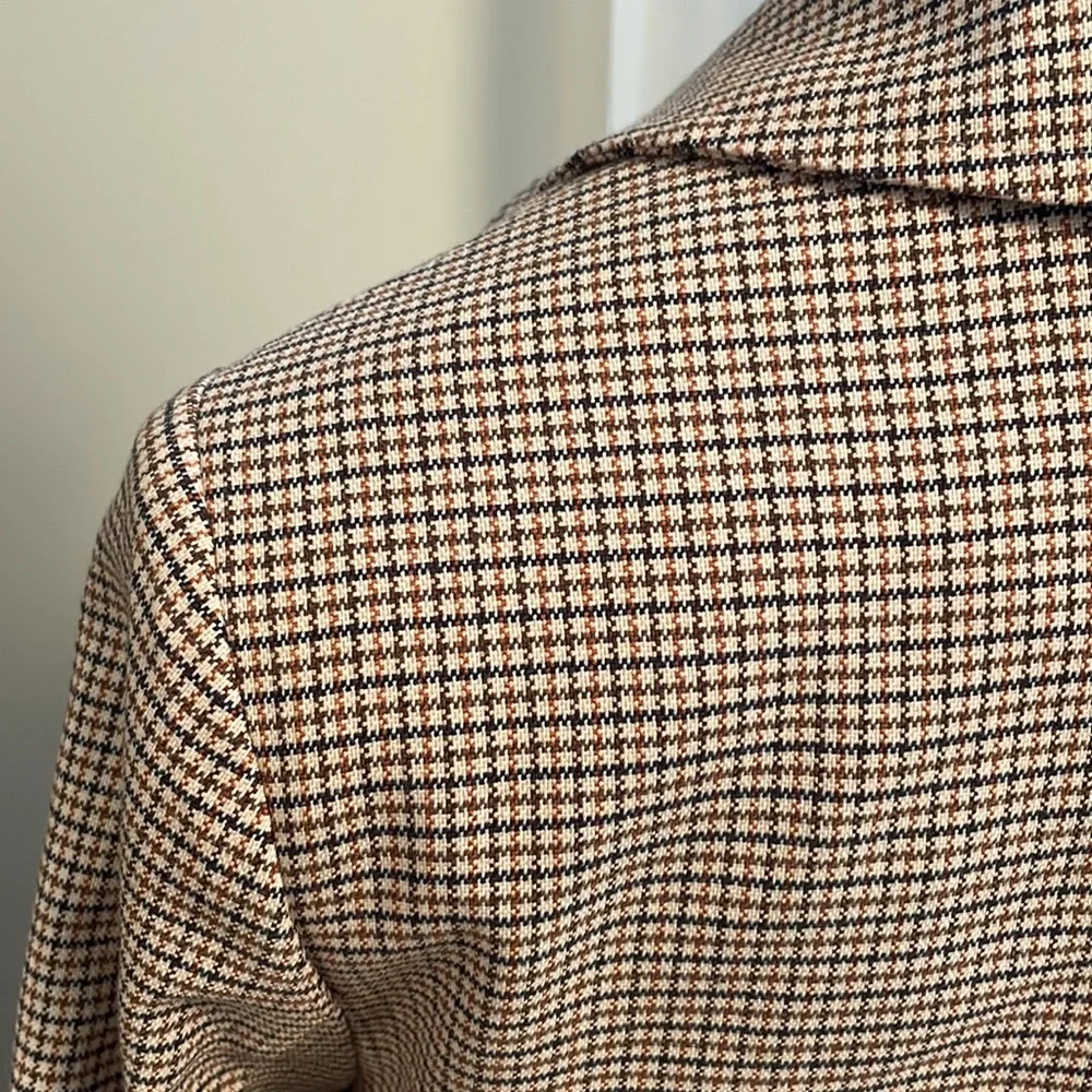 1. State Brown Tattersall Check Trench Coat